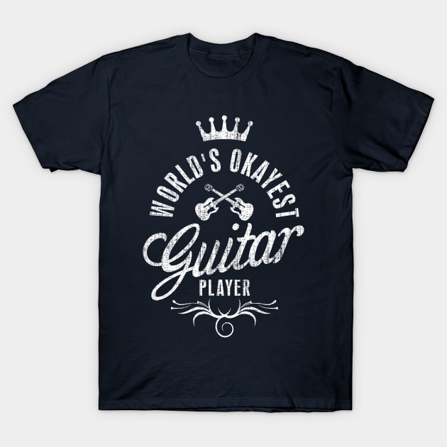 World's Okayest Guitar Player Vintage T-Shirt by Designkix